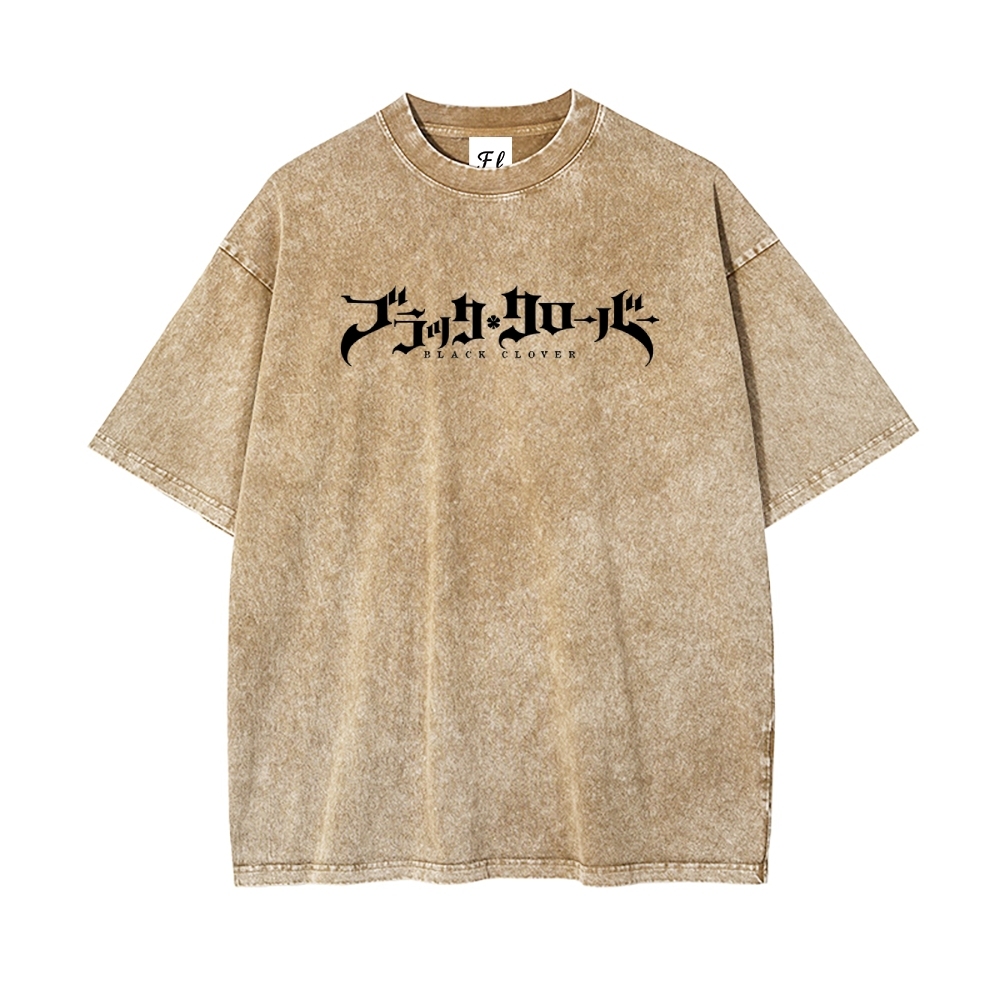 Vintage Oversized T-Shirt Black Clover