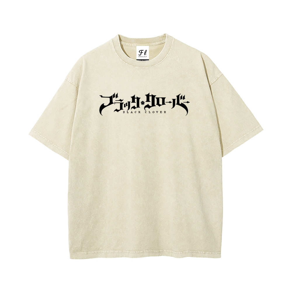Vintage Oversized T-Shirt Black Clover