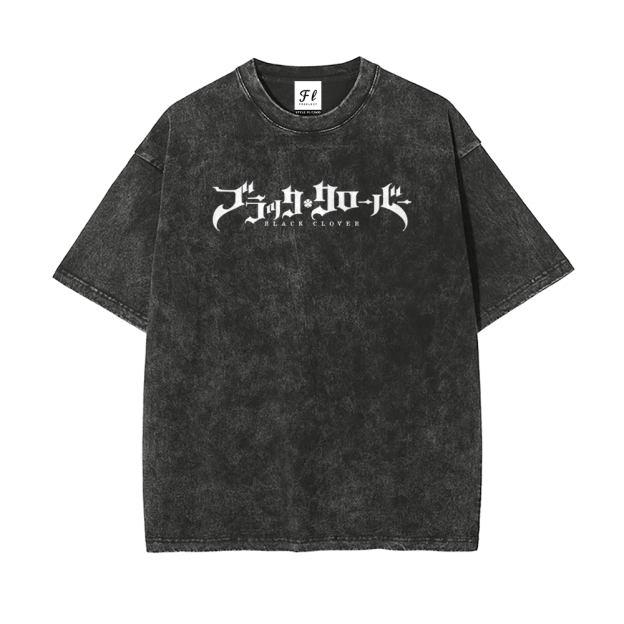 Vintage Oversized T-Shirt Black Clover