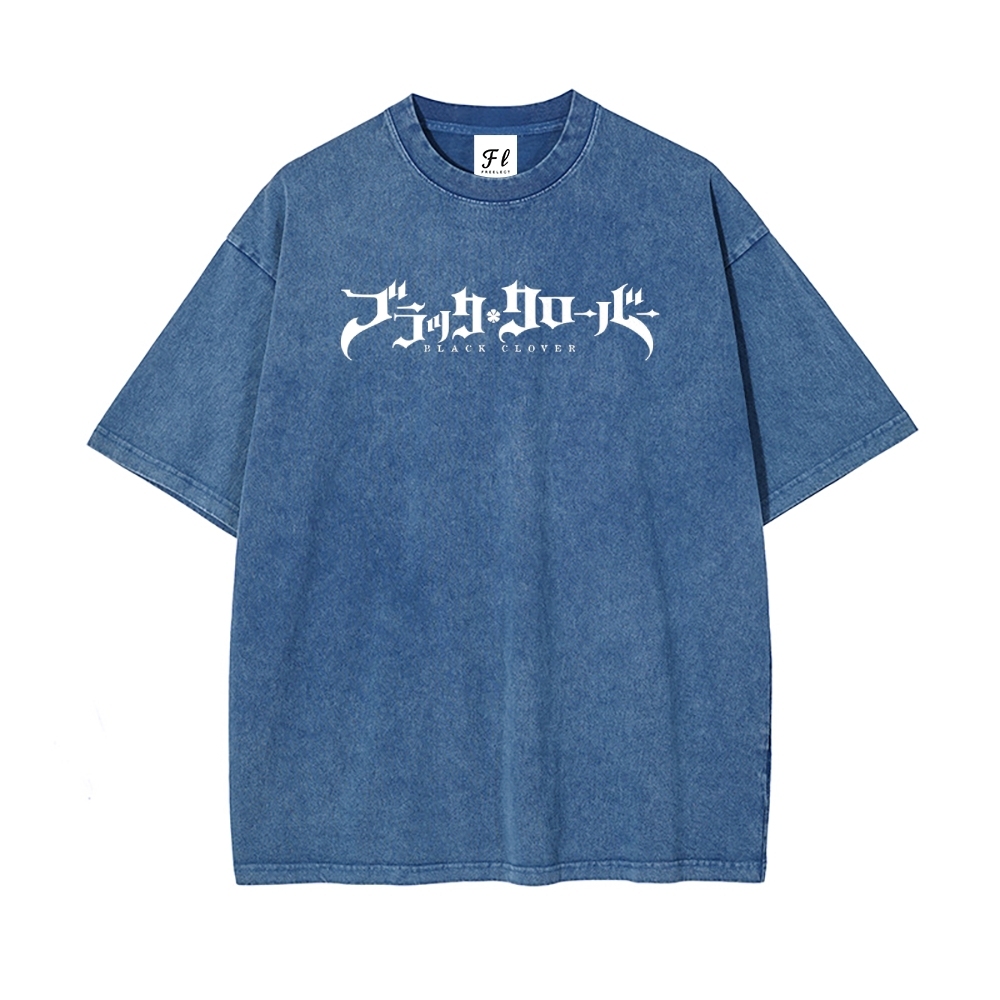Vintage Oversized T-Shirt Black Clover