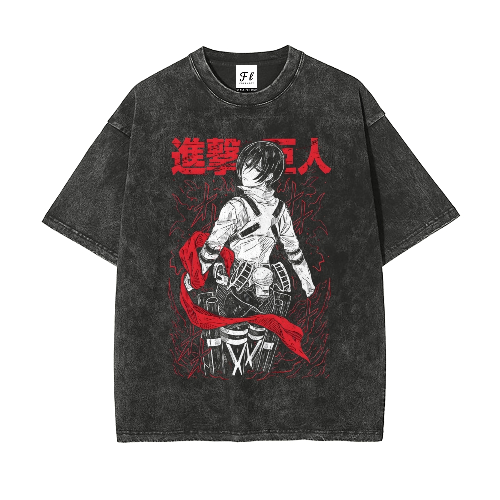 Vintage Oversized T-Shirt Attack On Titan Mikasa Ackerman