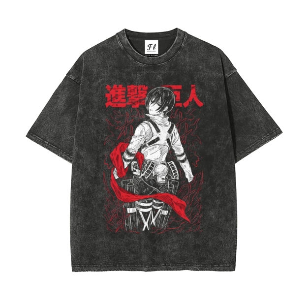 Vintage Oversized T-Shirt Attack On Titan Mikasa Ackerman