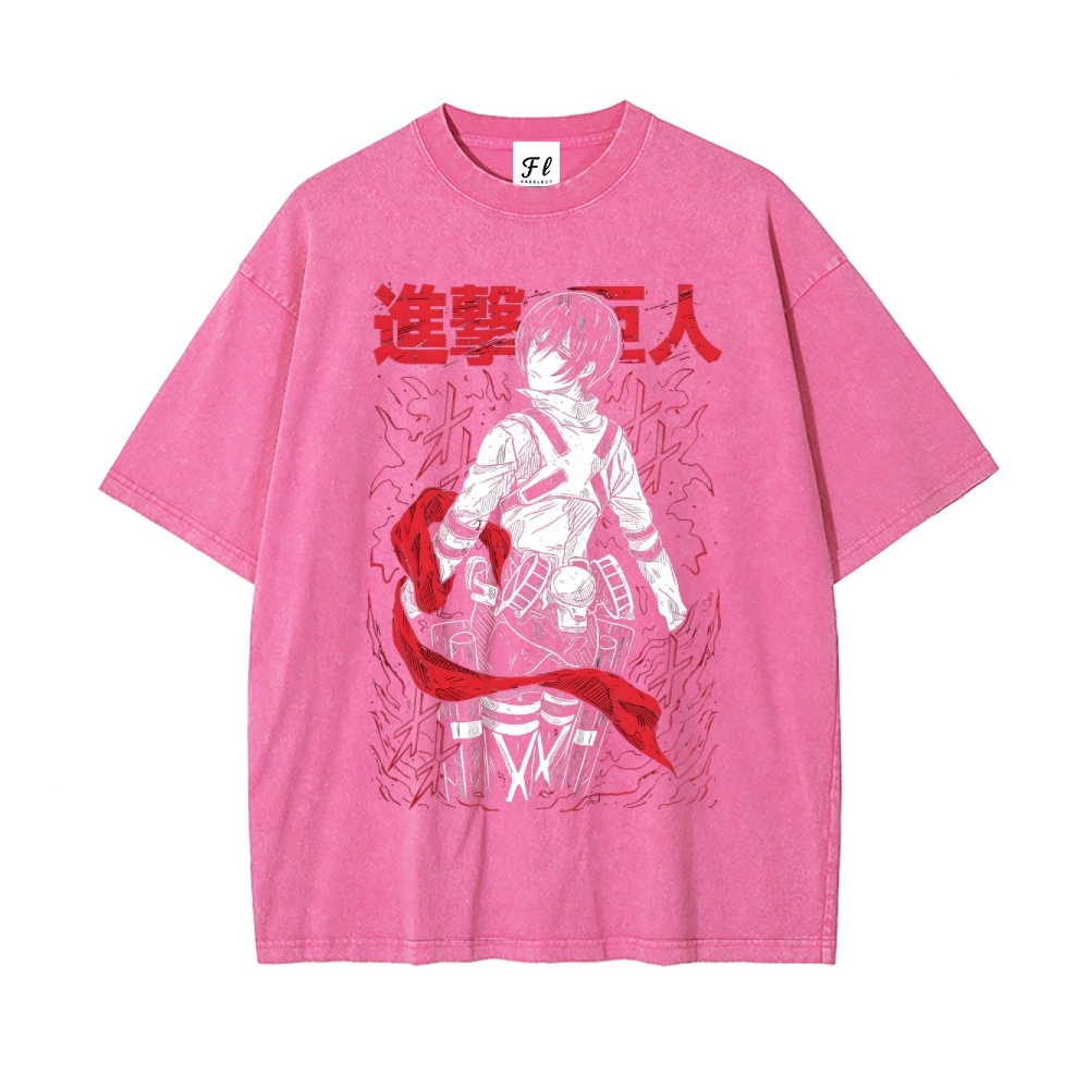 Vintage Oversized T-Shirt Attack On Titan Mikasa Ackerman