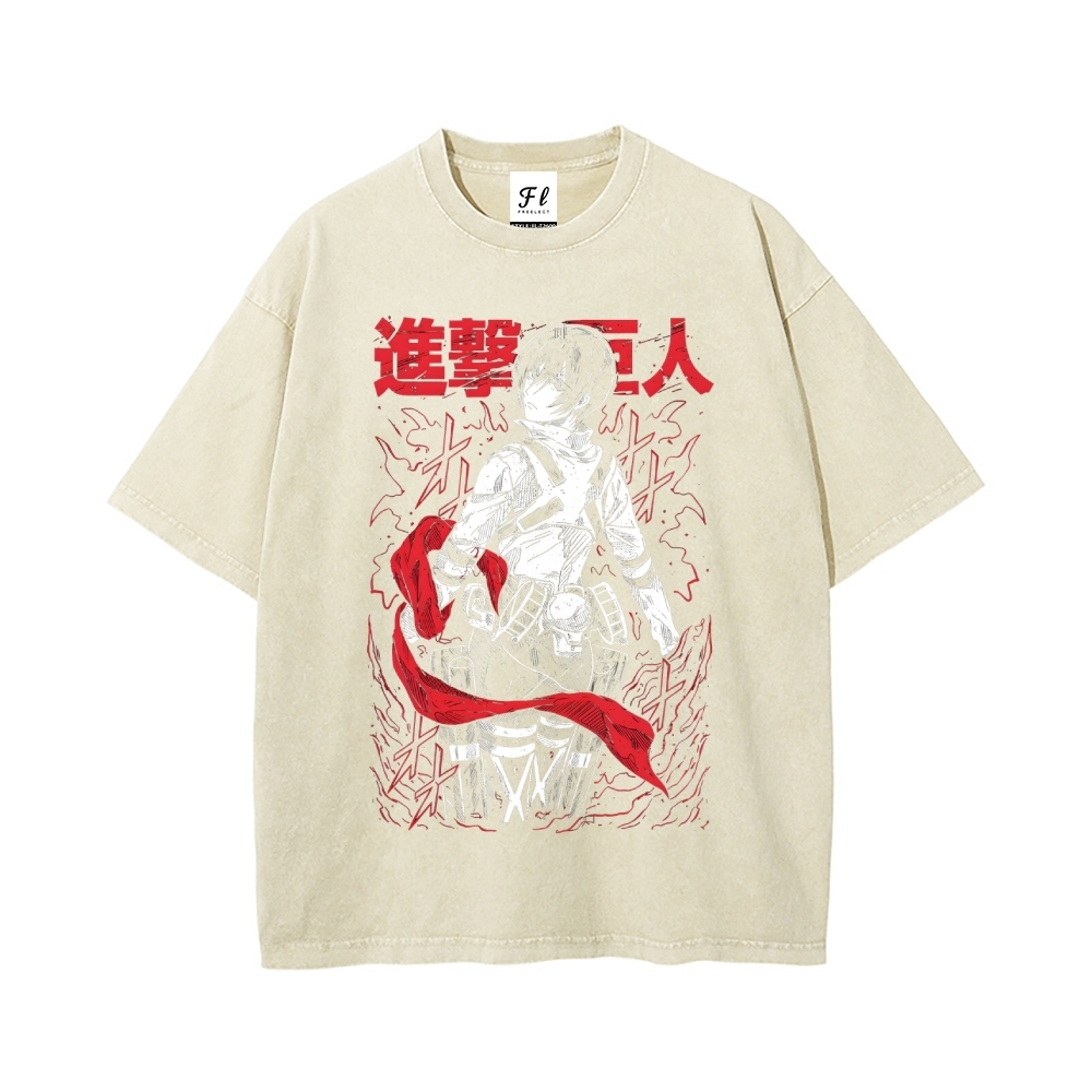 Vintage Oversized T-Shirt Attack On Titan Mikasa Ackerman