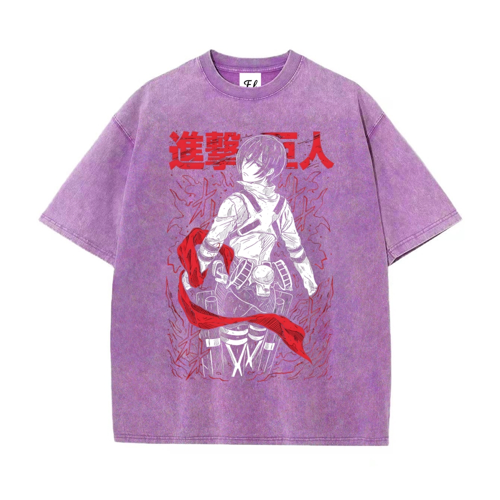 Vintage Oversized T-Shirt Attack On Titan Mikasa Ackerman