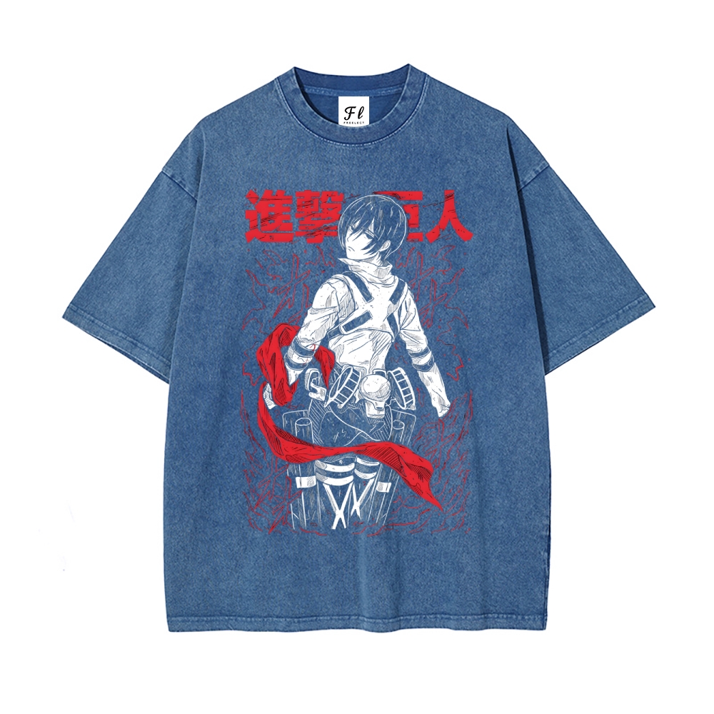Vintage Oversized T-Shirt Attack On Titan Mikasa Ackerman