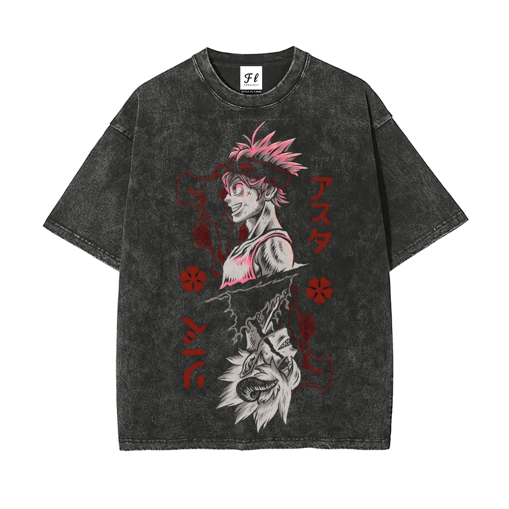 Vintage Oversized T-Shirt Black Clover