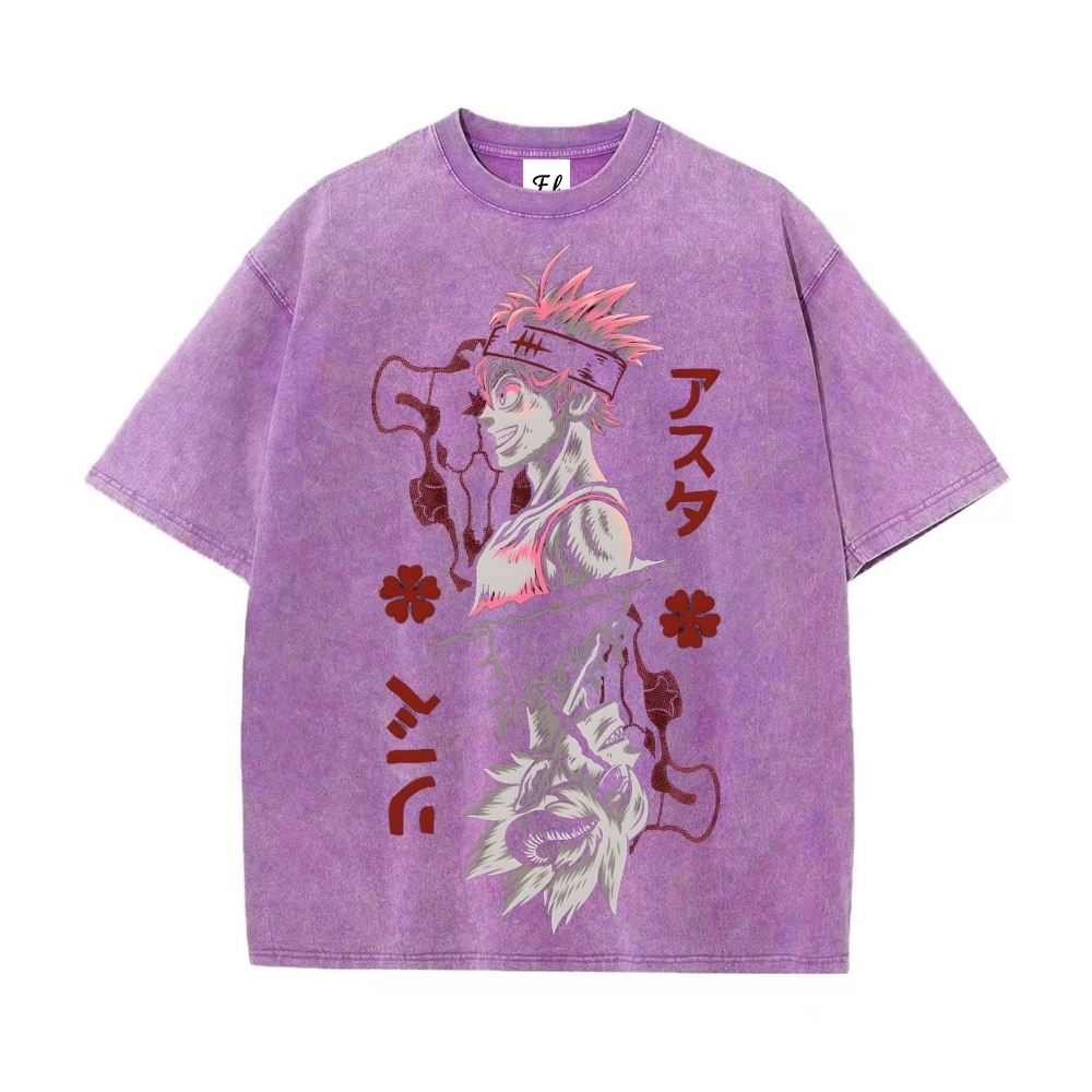 Vintage Oversized T-Shirt Black Clover