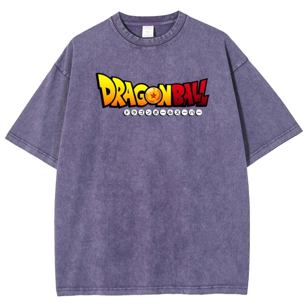 Dragonball DTG Printed 250GSM Washed T Shirts