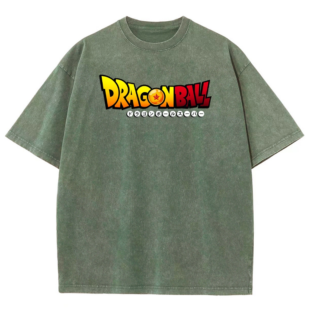 Dragonball DTG Printed 250GSM Washed T Shirts