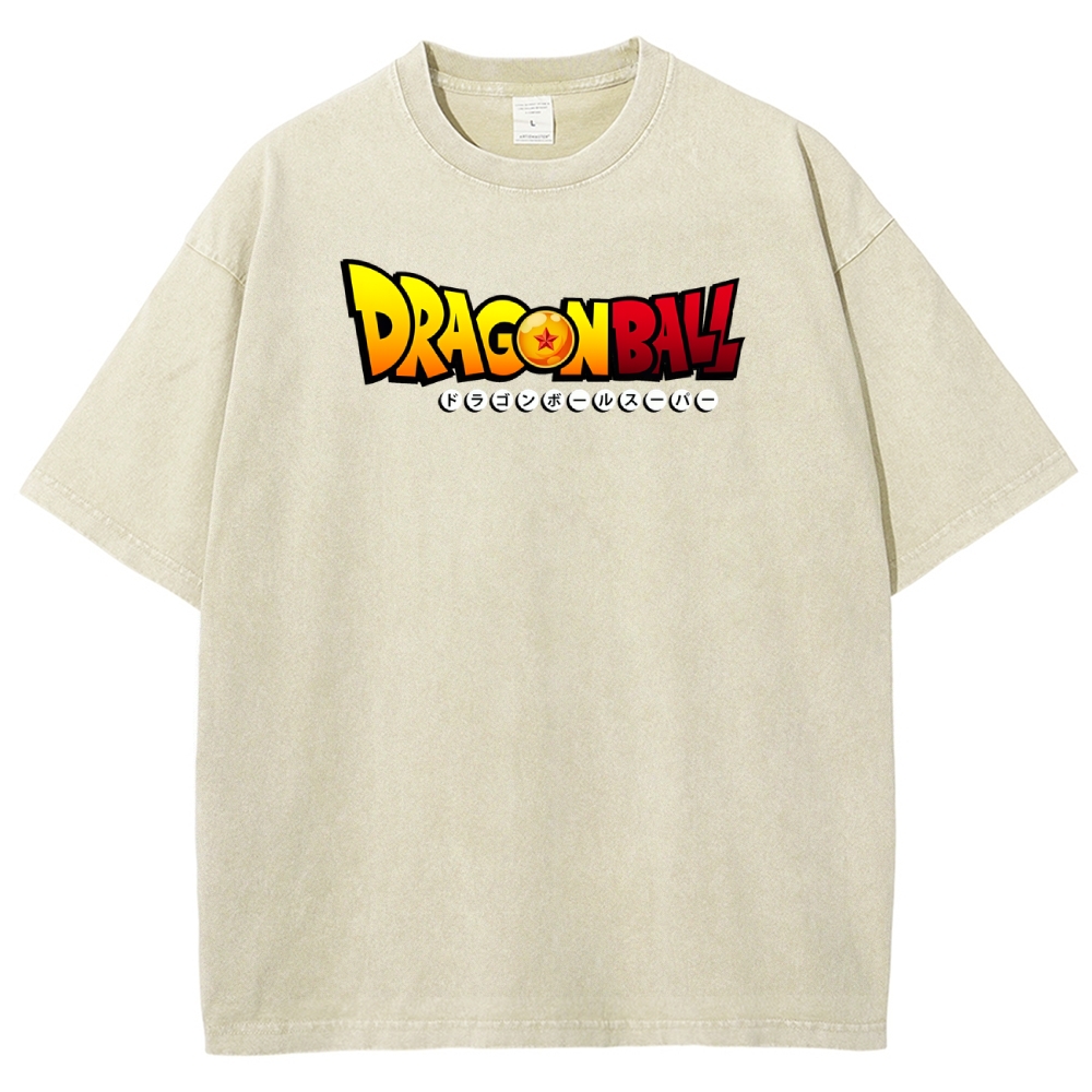 Dragonball DTG Printed 250GSM Washed T Shirts
