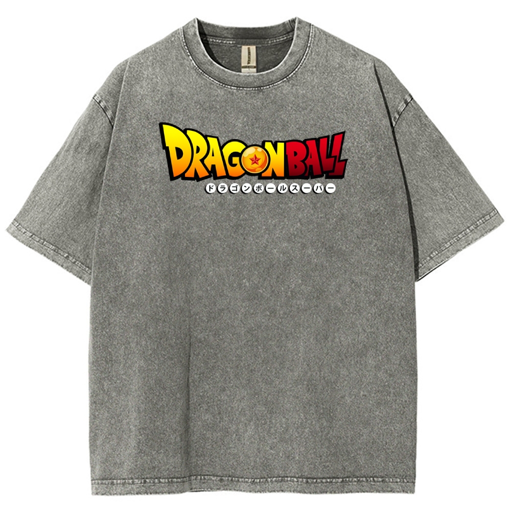 Dragonball DTG Printed 250GSM Washed T Shirts