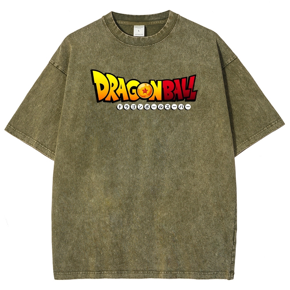 Dragonball DTG Printed 250GSM Washed T Shirts
