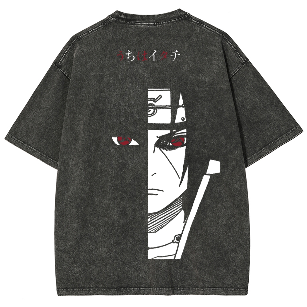 NARUTO  DTG Printed 250GSM Washed T Shirts