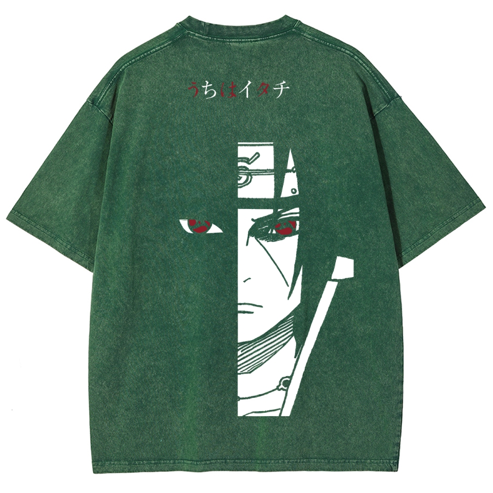 NARUTO DTG Printed 250GSM Washed T Shirts