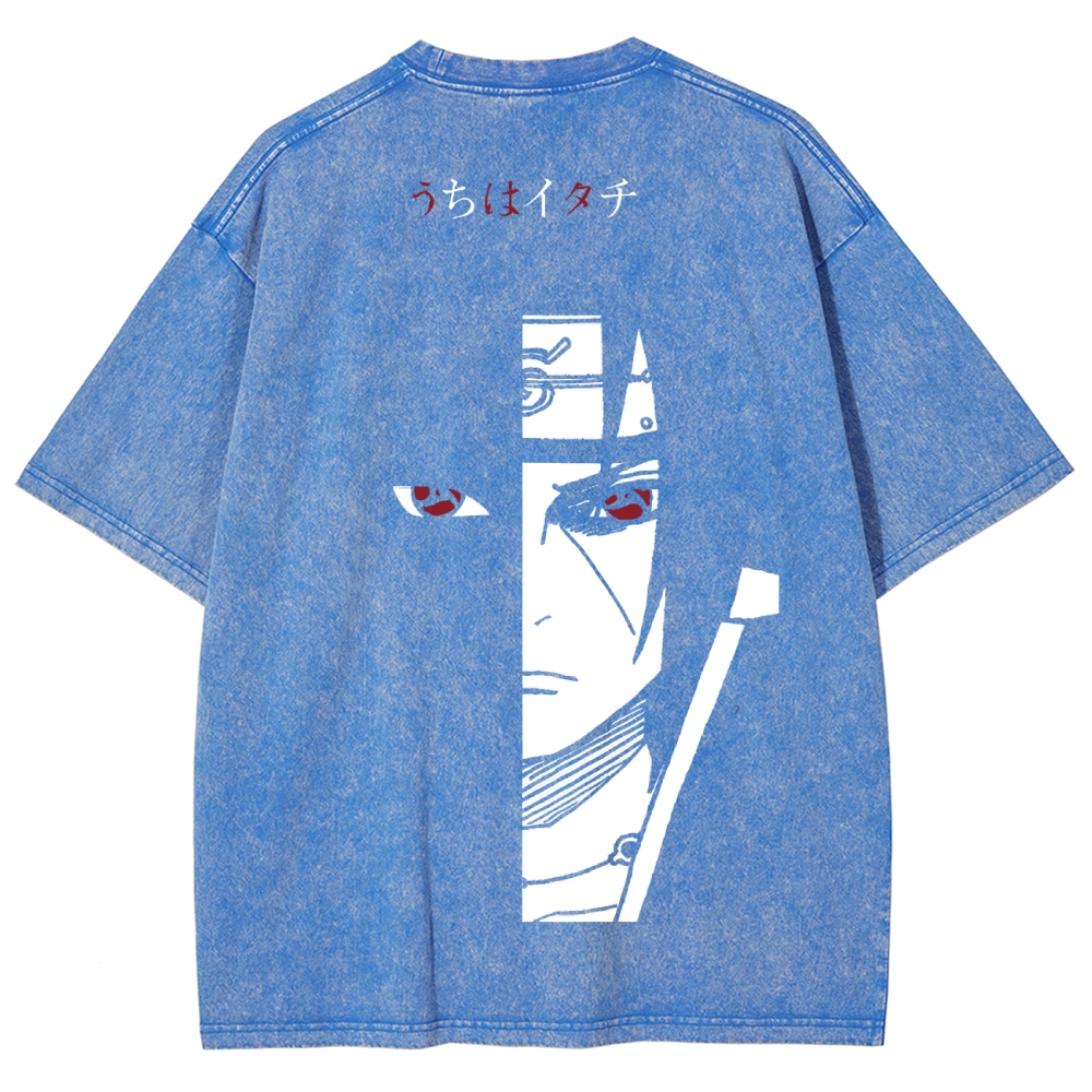 NARUTO DTG Printed 250GSM Washed T Shirts