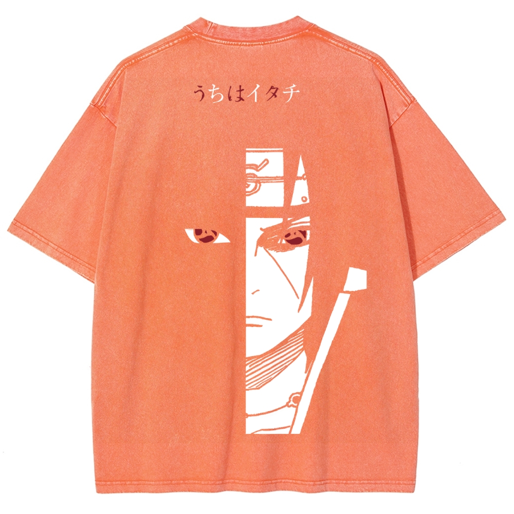 NARUTO DTG Printed 250GSM Washed T Shirts