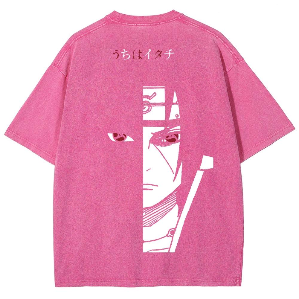 NARUTO DTG Printed 250GSM Washed T Shirts