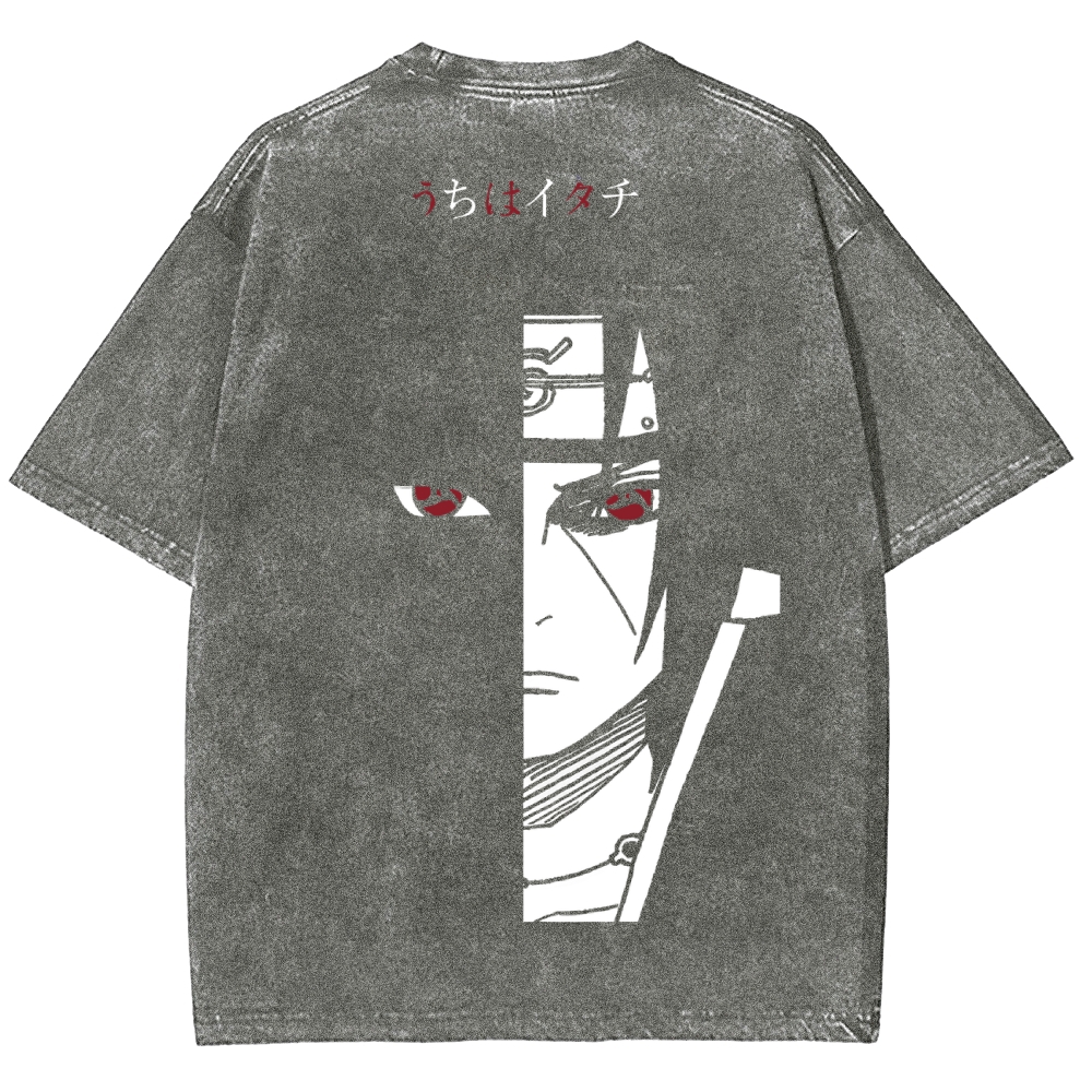 NARUTO DTG Printed 250GSM Washed T Shirts