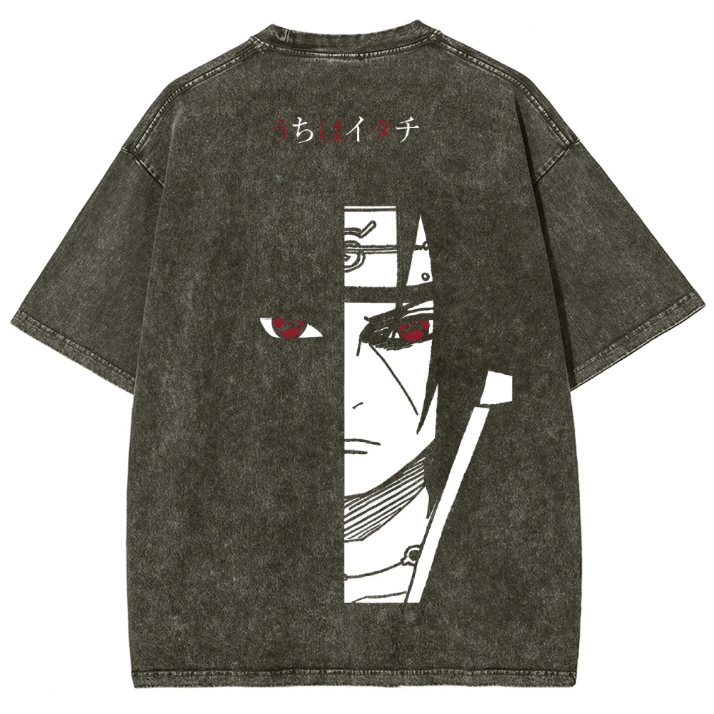 NARUTO DTG Printed 250GSM Washed T Shirts