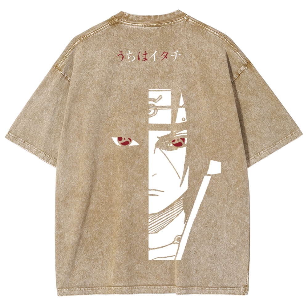 NARUTO DTG Printed 250GSM Washed T Shirts