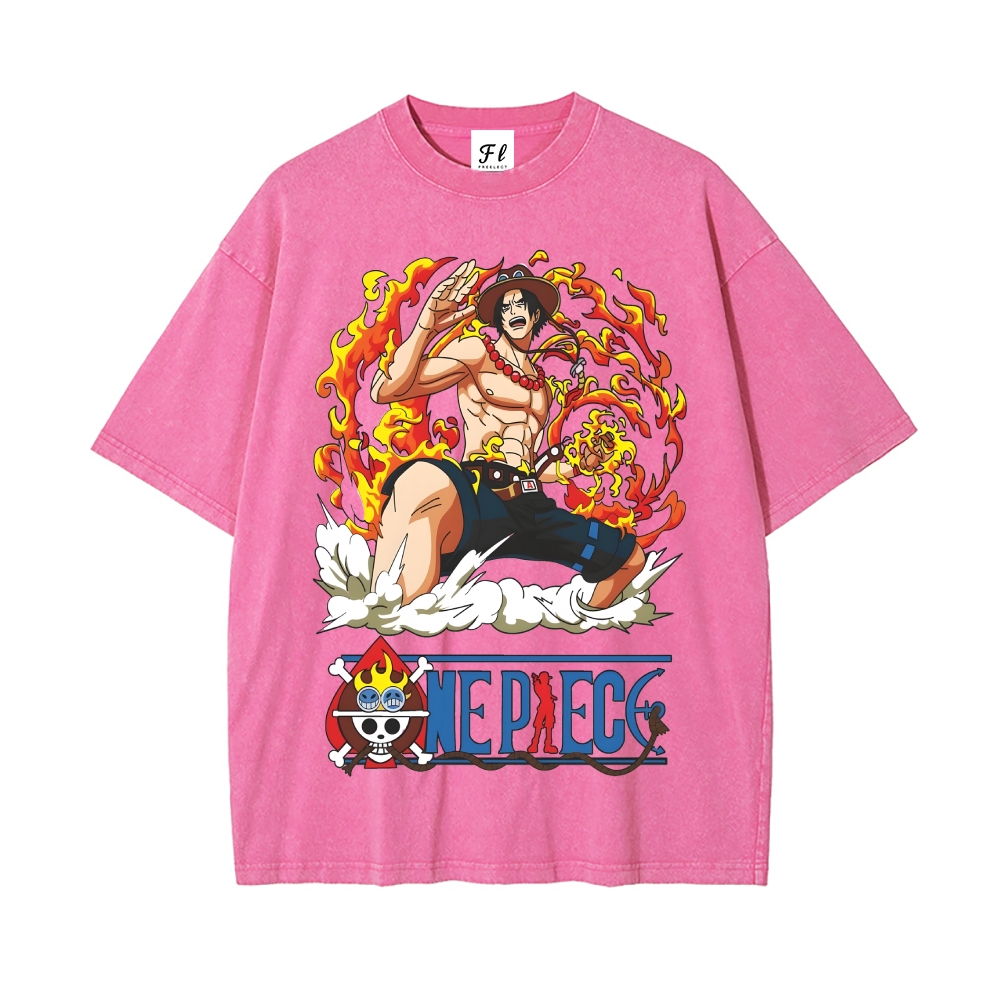 One Piece DTG Printed 260G/16 Washed T-shirt