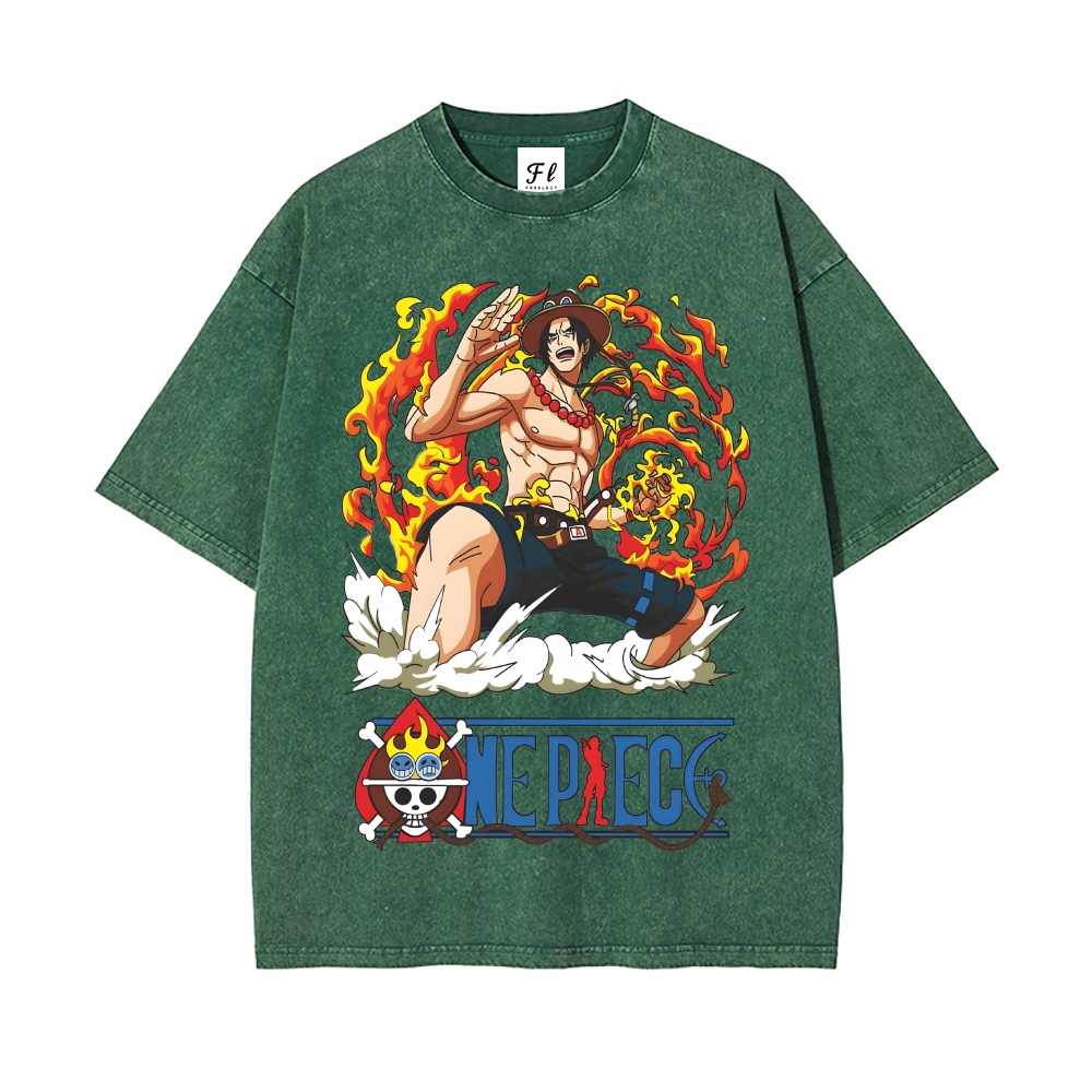 One Piece DTG Printed 260G/16 Washed T-shirt