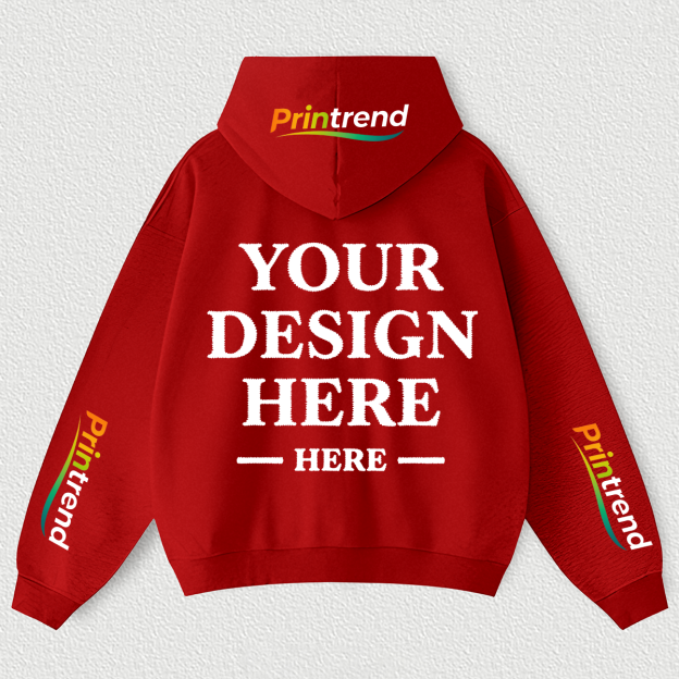 Custom DTG Print Hoodie for Your Unique Style, 7 Colors 450gsm Pure Color Tops
