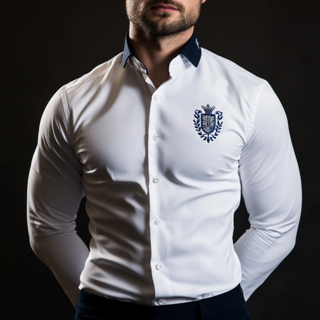 Custom Personalized Luxe Exclusive Design Embroidery & Print Business Casual Vacation Shirt