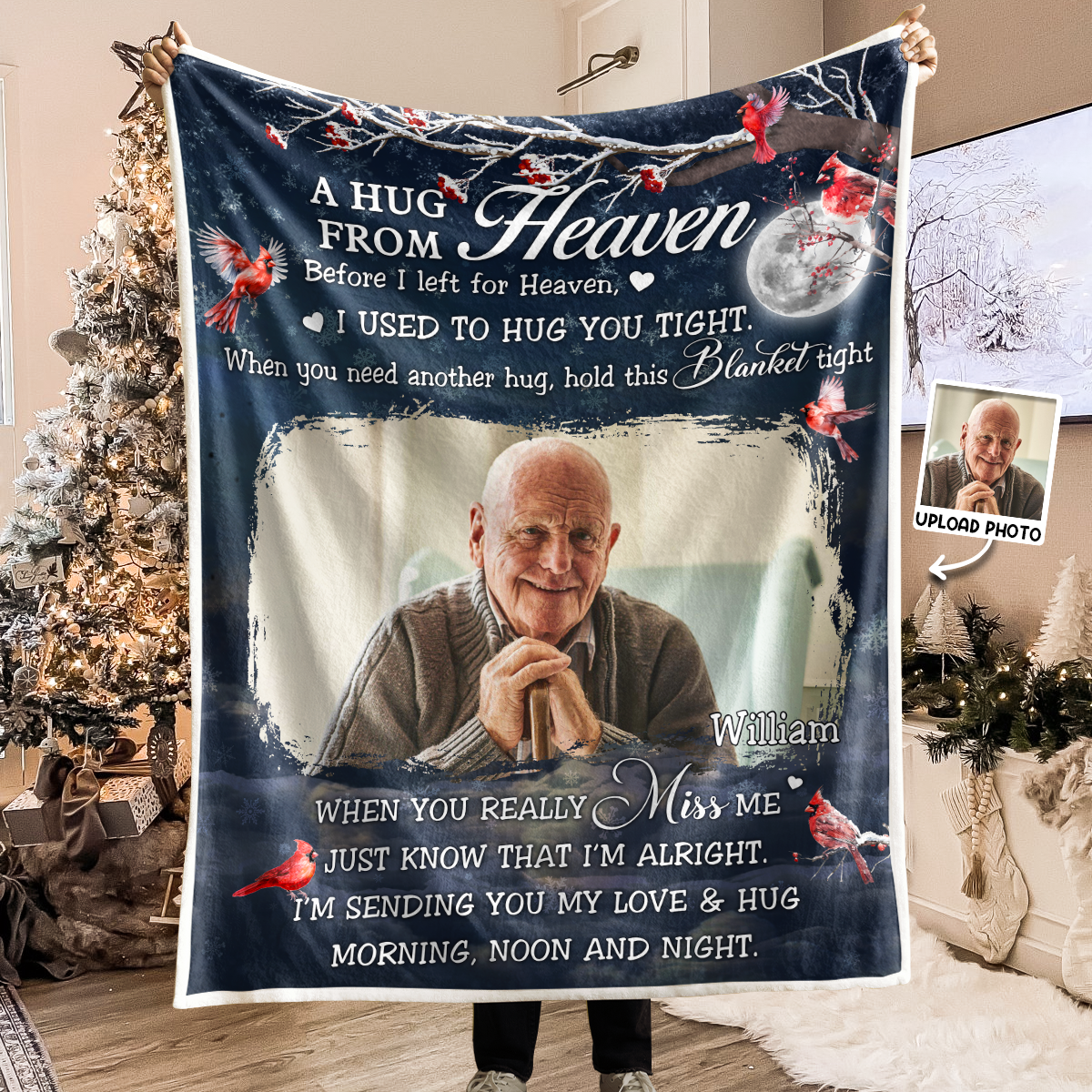 Personalized Photo Blanket - Gifts For Memorial