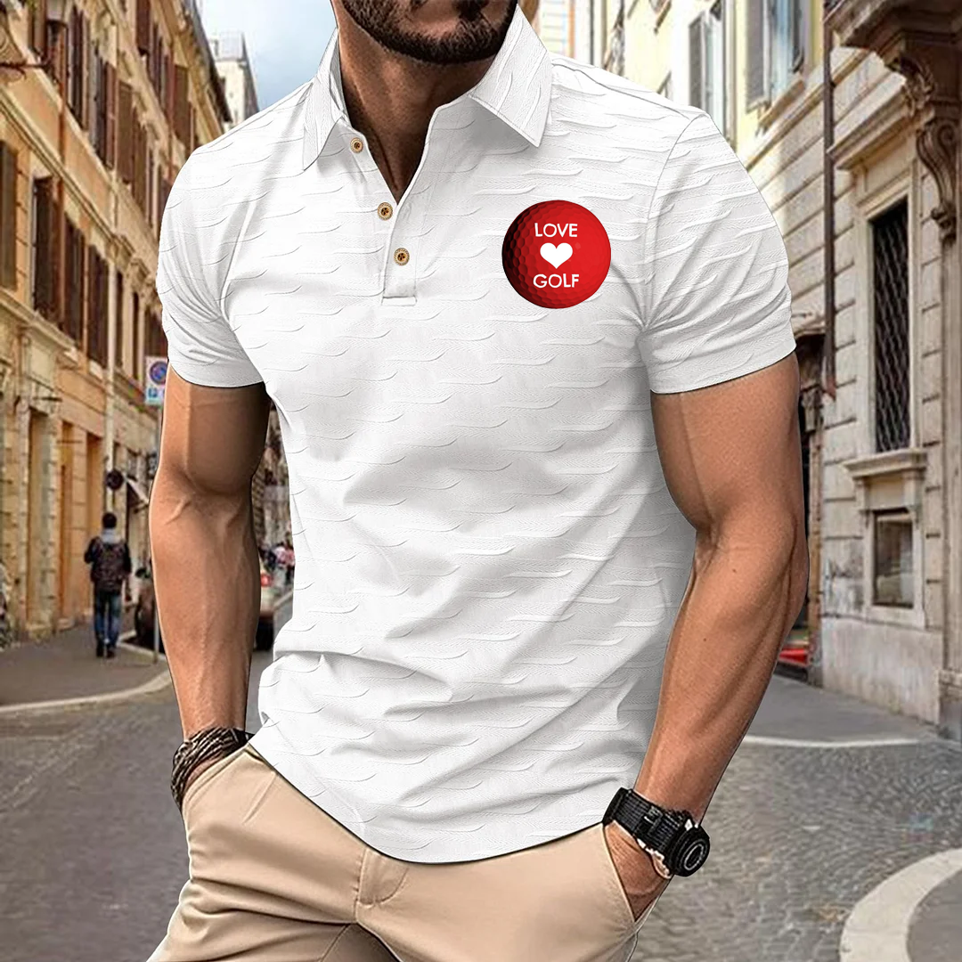 Custom Personalized Luxe Exclusive Design Embroidery & Print Business Casual Vacation Short-Sleeved Polo Shirt