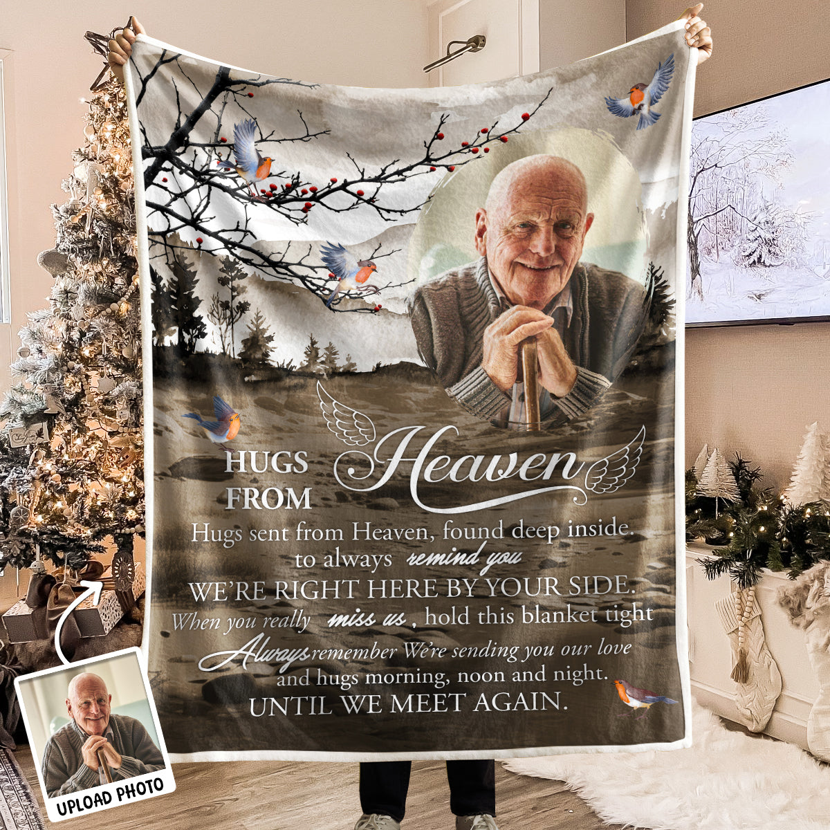 Personalized Photo Blanket - Gifts For Memorial