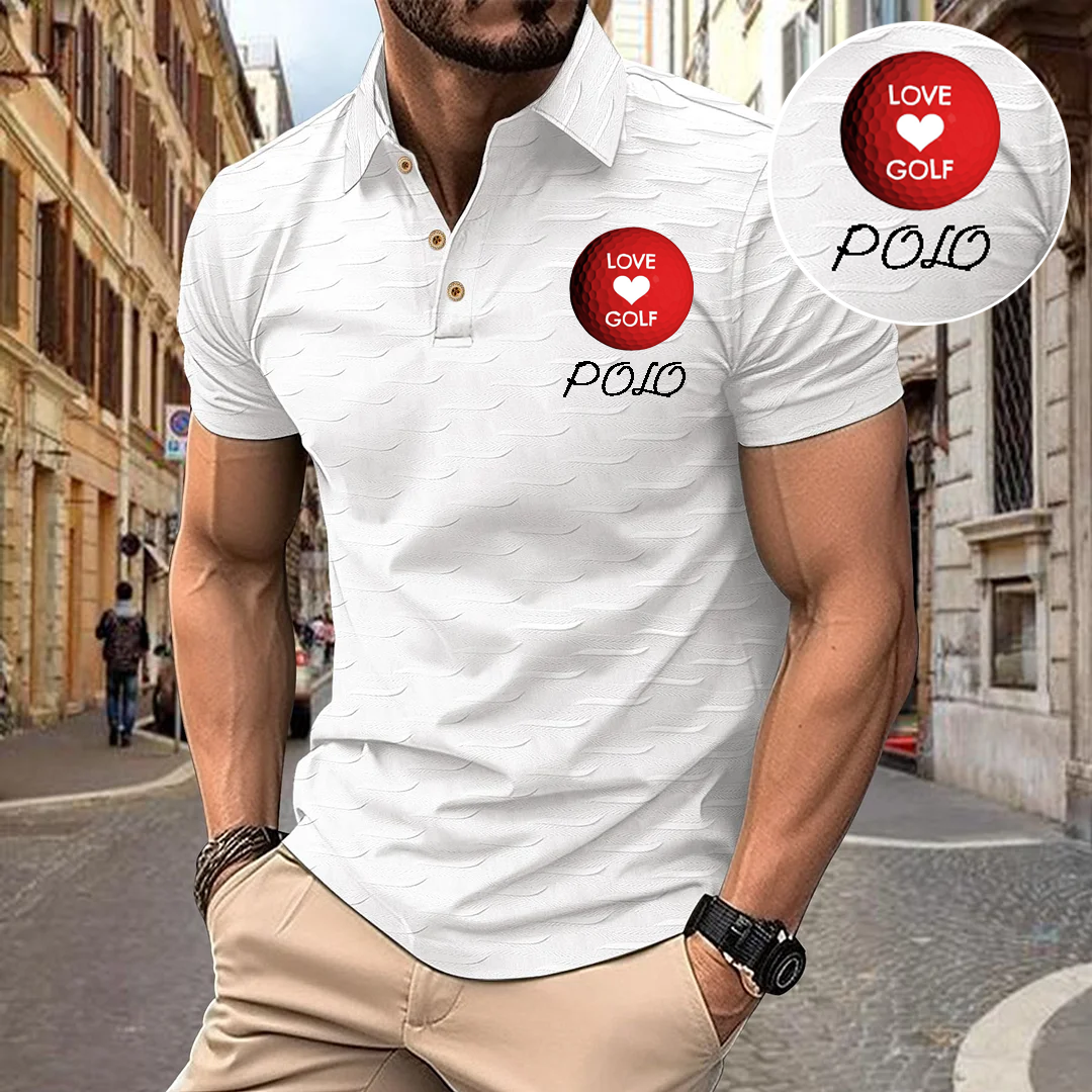 Custom Personalized Luxe Exclusive Design Embroidery & Print Business Casual Vacation Short-Sleeved Polo Shirt