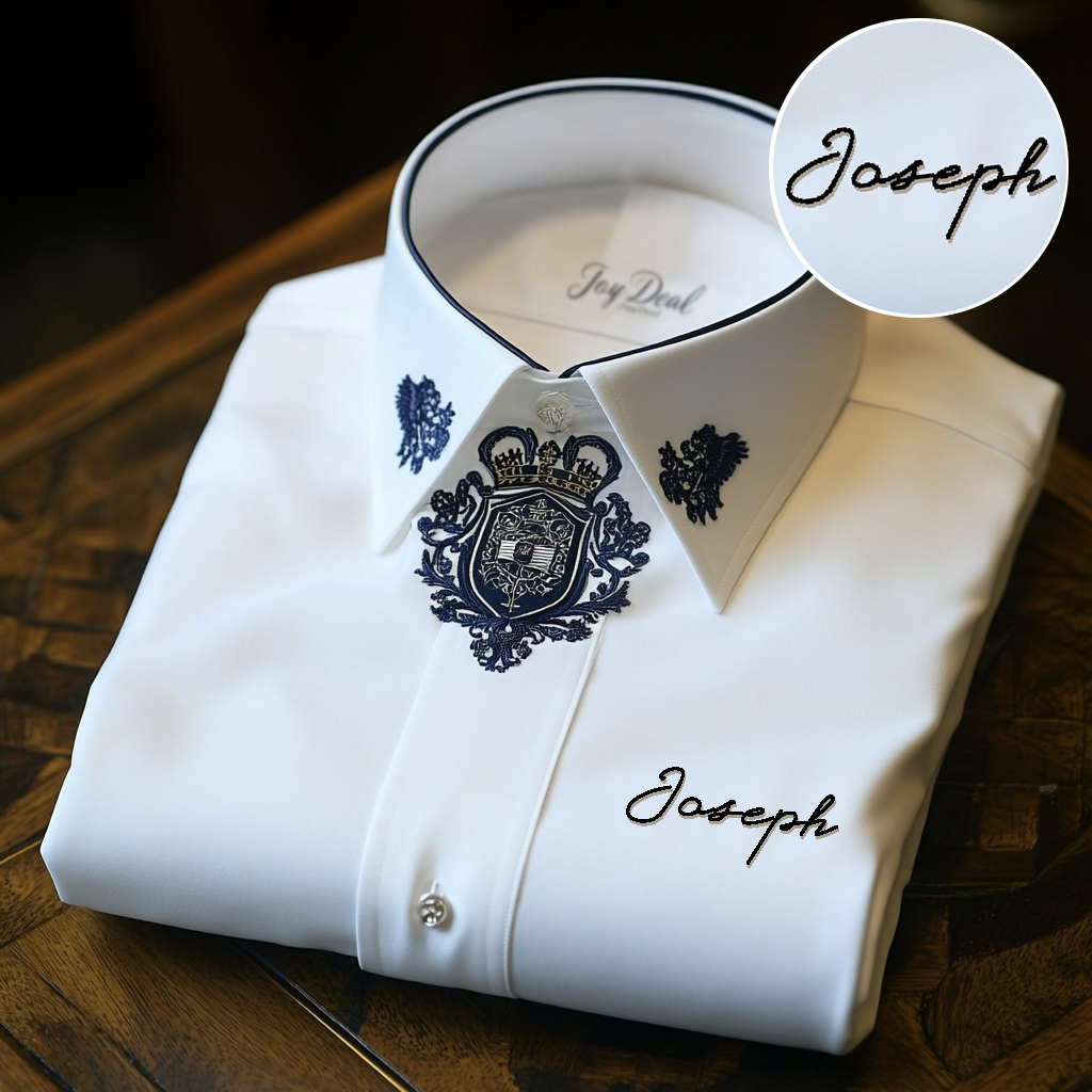 Custom Personalized Luxe Exclusive Design Embroidery & Print Business Casual Vacation Shirt