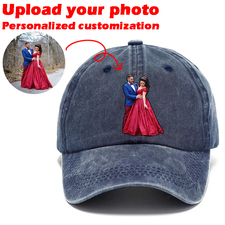 Custom Prints/Embroidery with Your Photos Custom/Dog Photo– Personalized Gifts Luxury Cap Hat