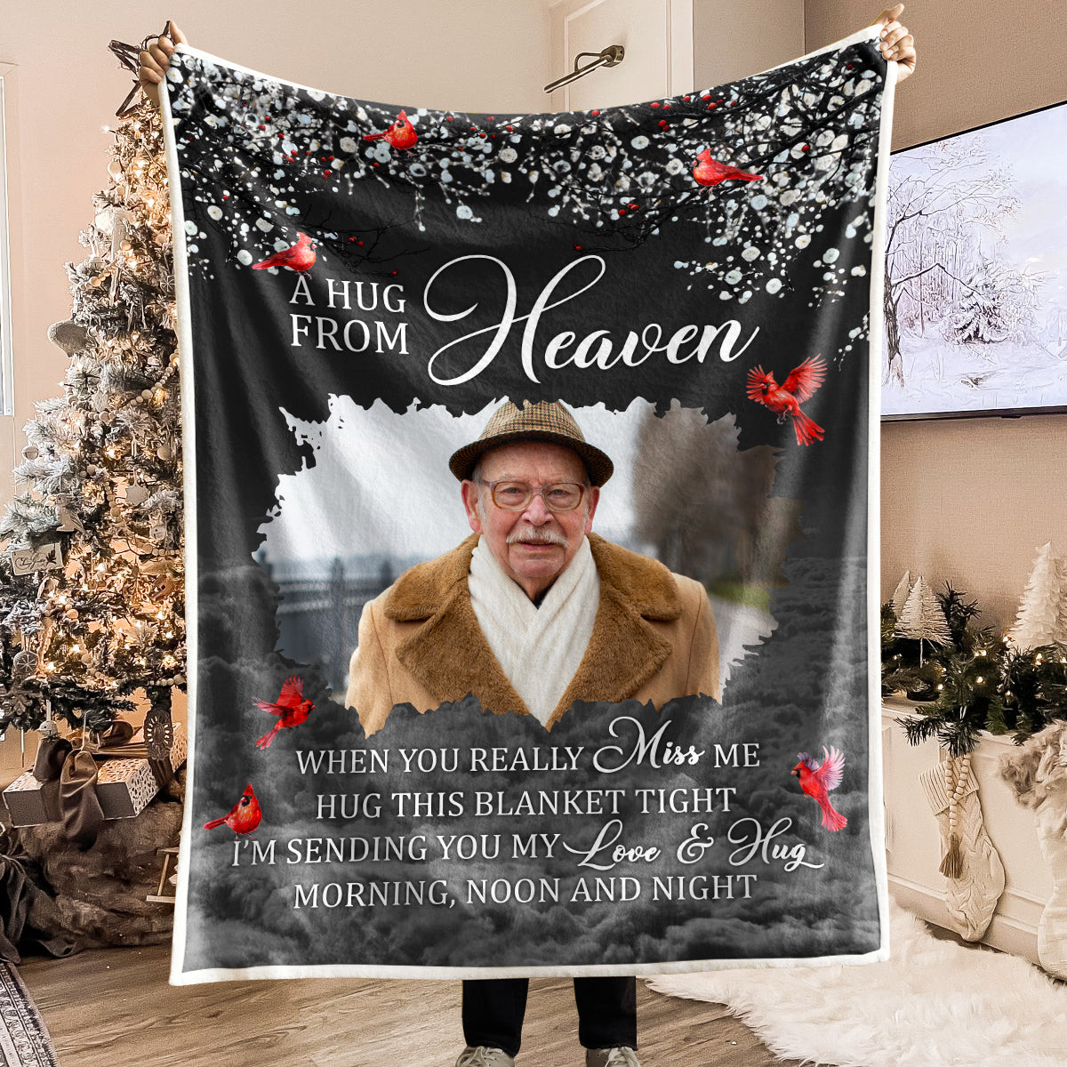 Personalized Photo Blanket - Gifts For Memorial