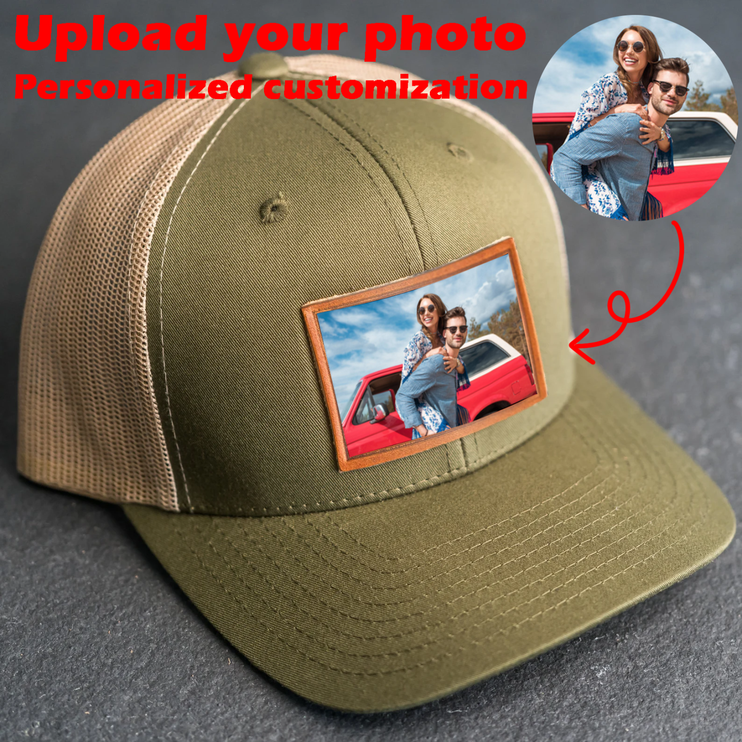 Custom Prints/Embroidery with Your Photos Custom/Dog Photo– Personalized Gifts Luxury Cap Hat