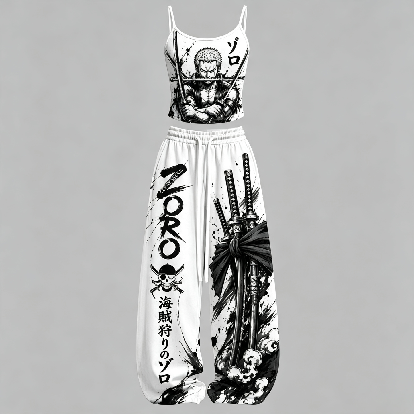 One Piece Top & Elasticated Trousers Two-Piece Set