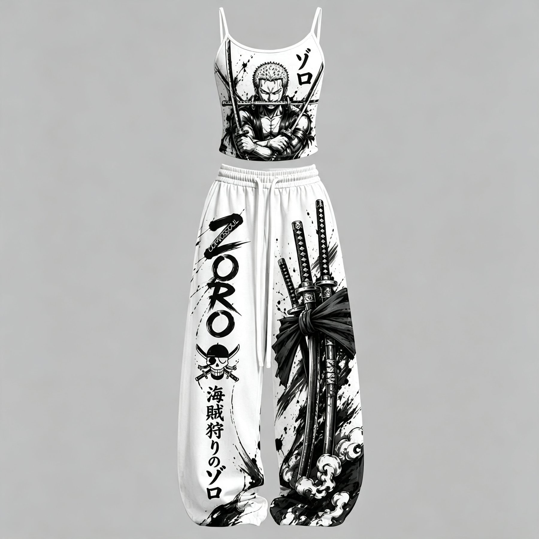 One Piece Top & Elasticated Trousers Two-Piece Set