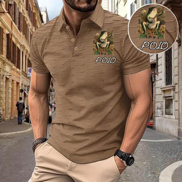 Custom Personalized Luxe Exclusive Design Embroidery & Print Business Casual Vacation Short-Sleeved Polo Shirt