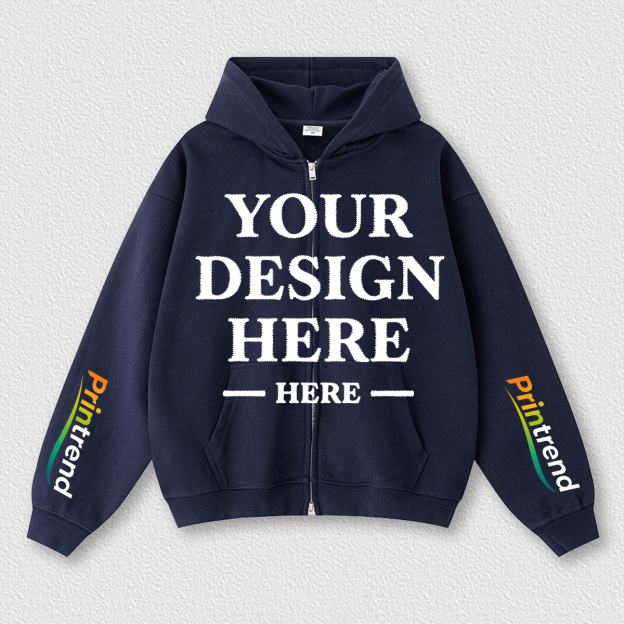 Custom DTG Print Hoodie for Your Unique Style, 7 Colors 450gsm Pure Color Tops
