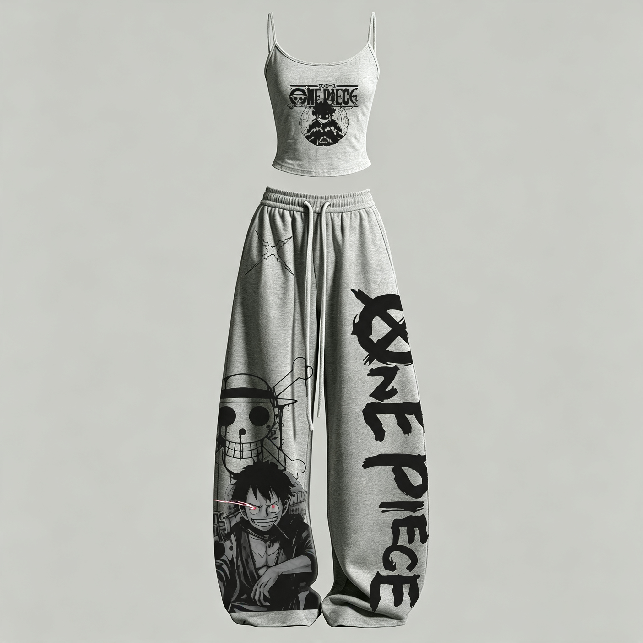 One Piece Top & Elasticated Trousers Two-Piece Set