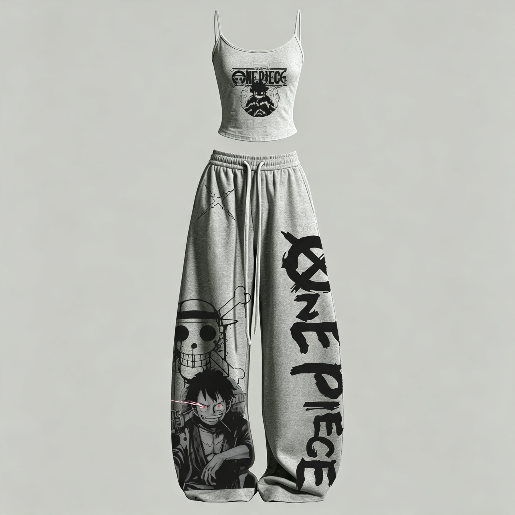 One Piece Top & Elasticated Trousers Two-Piece Set