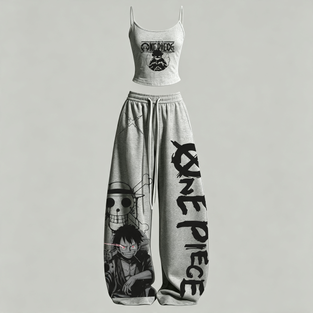 One Piece Top & Elasticated Trousers Two-Piece Set