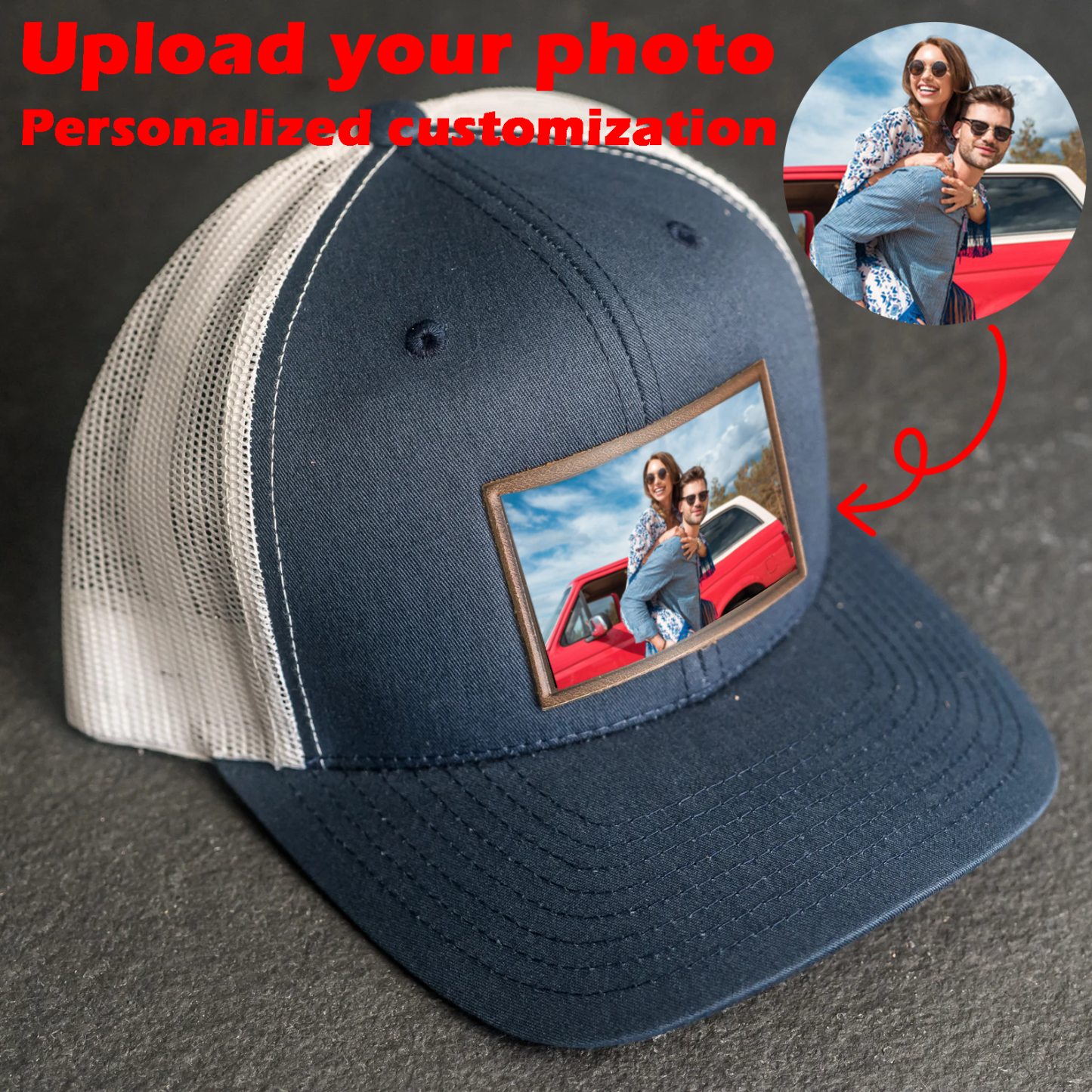 Custom Prints/Embroidery with Your Photos Custom/Dog Photo– Personalized Gifts Luxury Cap Hat