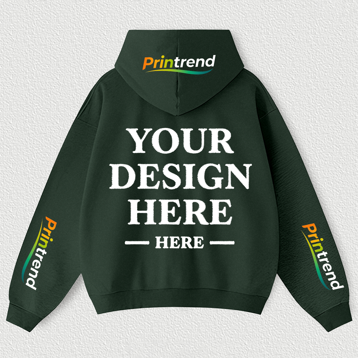 Custom DTG Print Hoodie for Your Unique Style, 7 Colors 450gsm Pure Color Tops