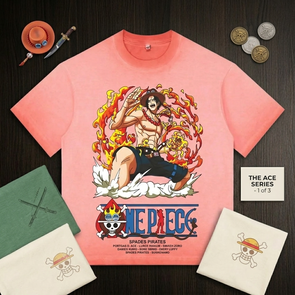One Piece   Double Gradient Washed T-Shirt
