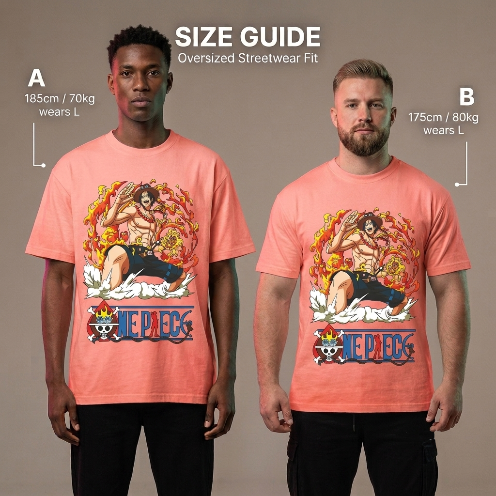 One Piece   Double Gradient Washed T-Shirt
