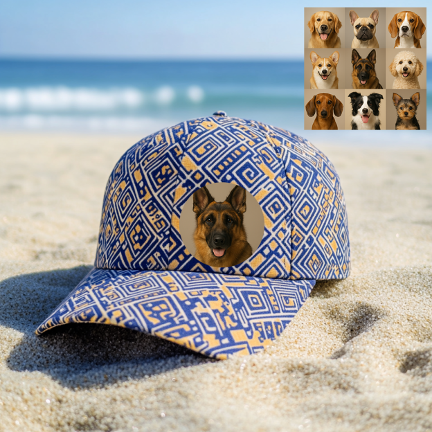 Custom Prints/Embroidery with Your Photos Custom/Dog Photo– Personalized Gifts Luxury Cap Hat