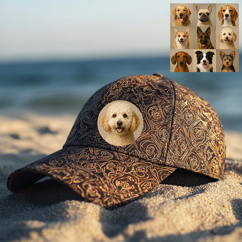 Custom Prints/Embroidery with Your Photos Custom/Dog Photo– Personalized Gifts Luxury Cap Hat